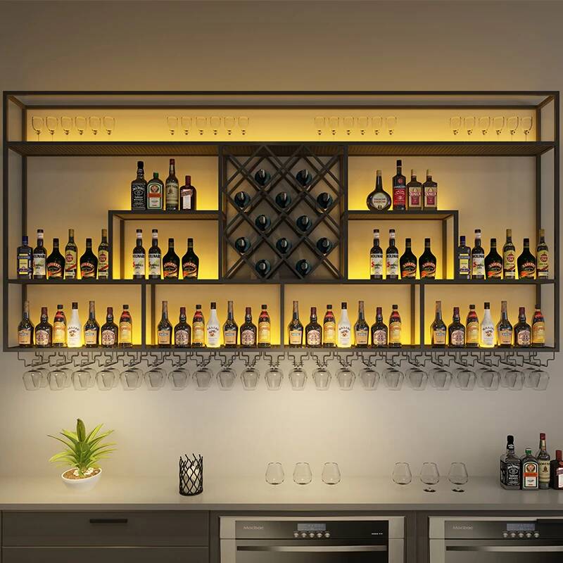 Wine Beer Rack - ﻿ 벽걸이 조명 디스플레이 캐비닛 공간
