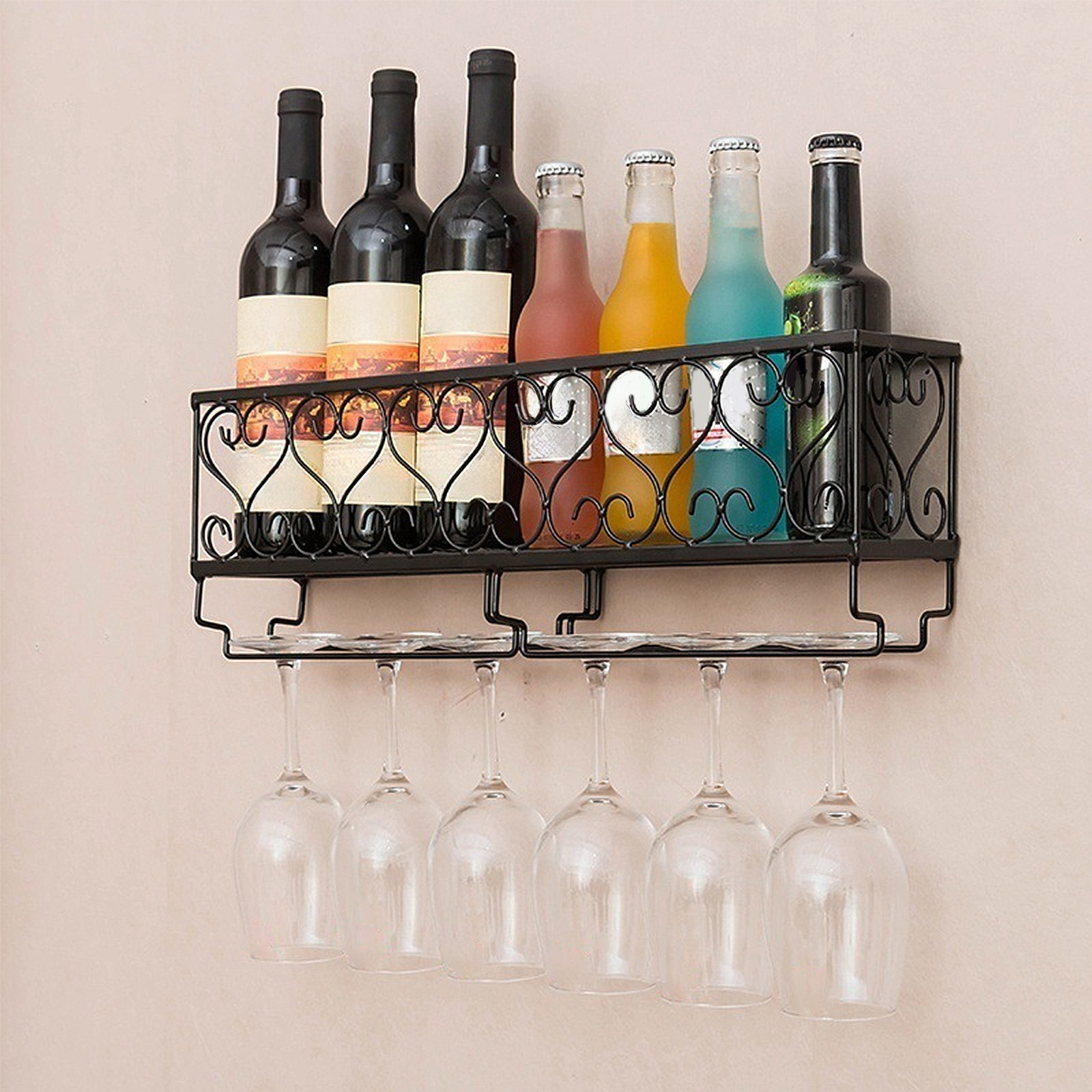 Wine Rack Wall Mount - 1Pcs 벽걸이 와인병 랙 고품질 금속