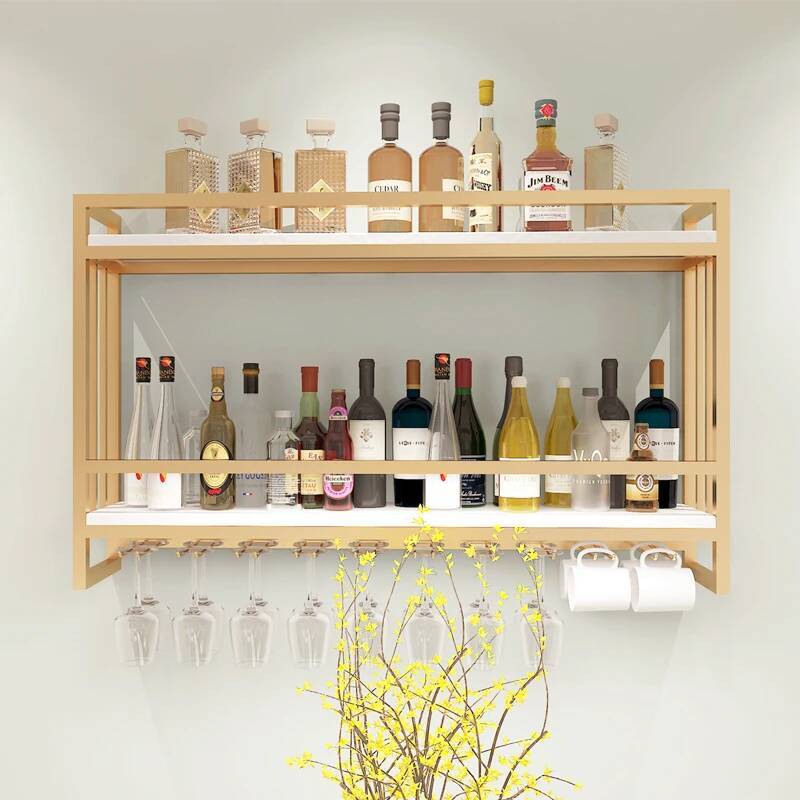 Wine Beer Rack - 메탈 와인랙 캐비닛 벽걸이 조명 맥주