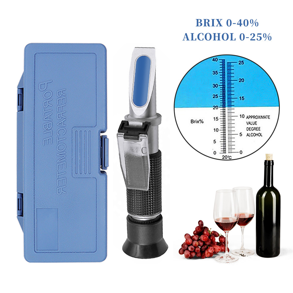 Wine To Beer Alcohol - 휴대용 0~40% 설탕 굴절계 가정용 0~25%