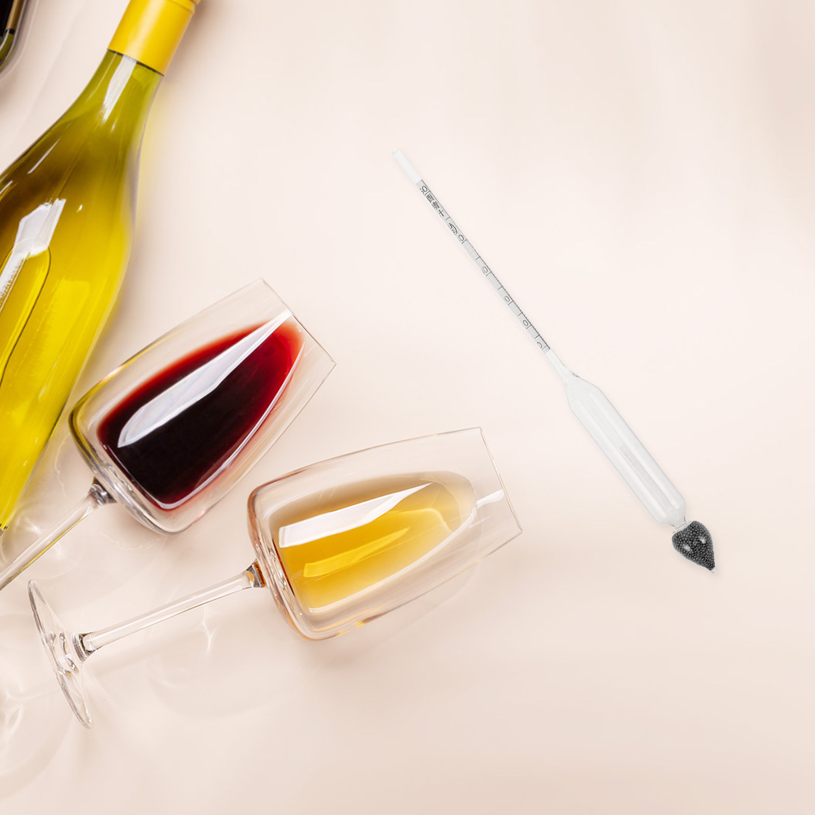 Wine To Beer Alcohol - 2개입 알코올 측정기, 유리 재질, 이중