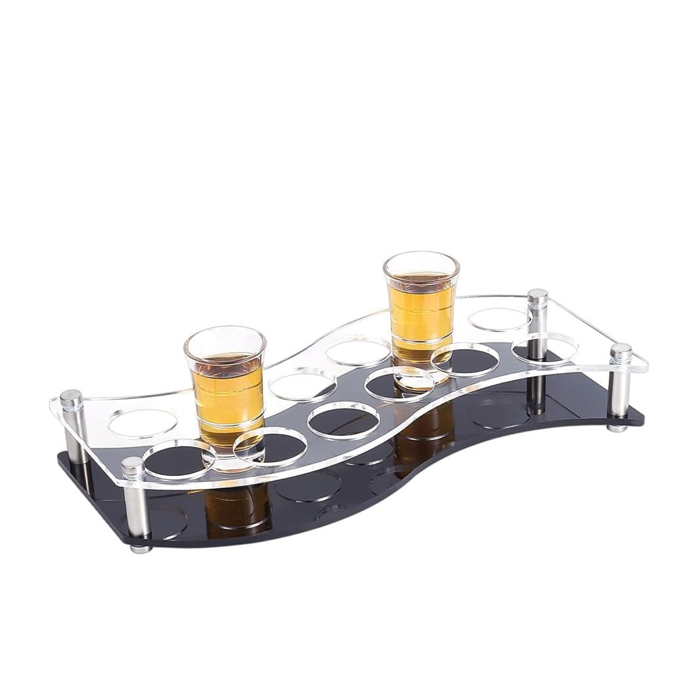 Wine Beer Rack - 12홀 샷잔 트레이 홀더, 3.8cm 구멍이