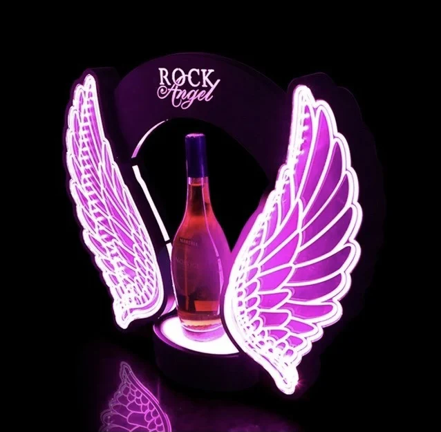 충전식 LED 반짝이 천사 날개 와인 샴페인 병 장식  - Wine Beer Rack 리뷰 및 가격
