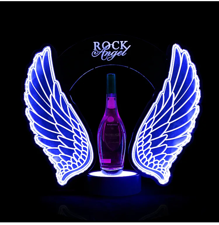 충전식 LED 반짝이 천사 날개 와인 샴페인 병 장식  - Wine Beer Rack 리뷰 및 가격