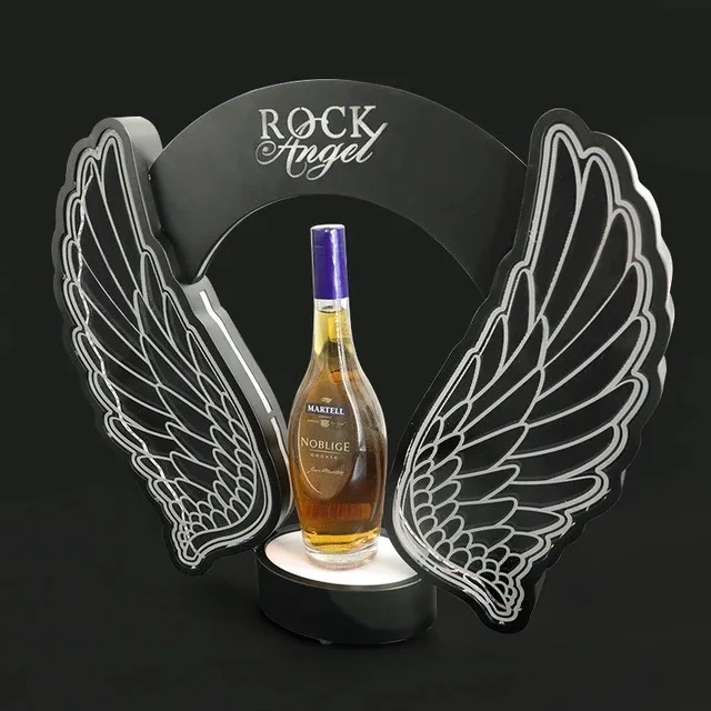 충전식 LED 반짝이 천사 날개 와인 샴페인 병 장식  - Wine Beer Rack 리뷰 및 가격