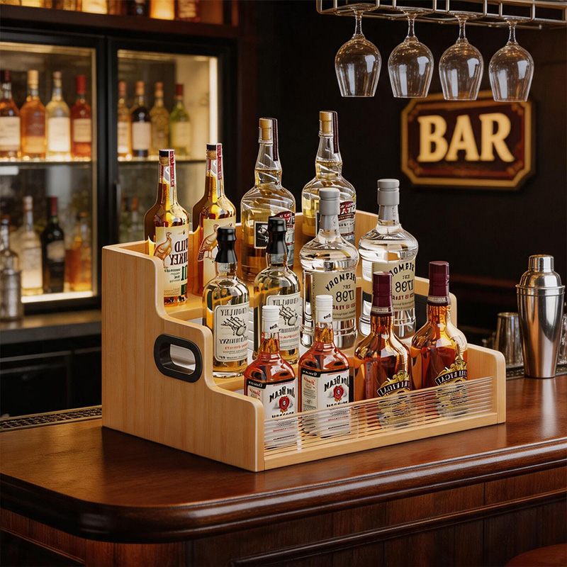 3단 병 진열대 커피 시럽 랙 3단 나무 카운터탑 주류 - Wine Beer Liquor 리뷰 및 가격