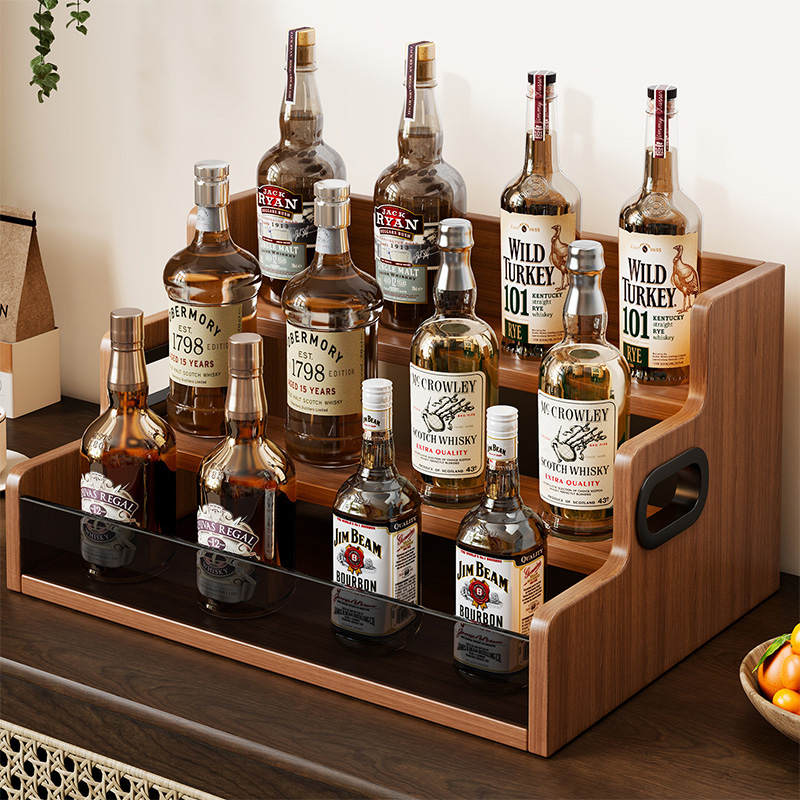 3단 병 진열대 커피 시럽 랙 3단 나무 카운터탑 주류 - Wine Beer Liquor 리뷰 및 가격