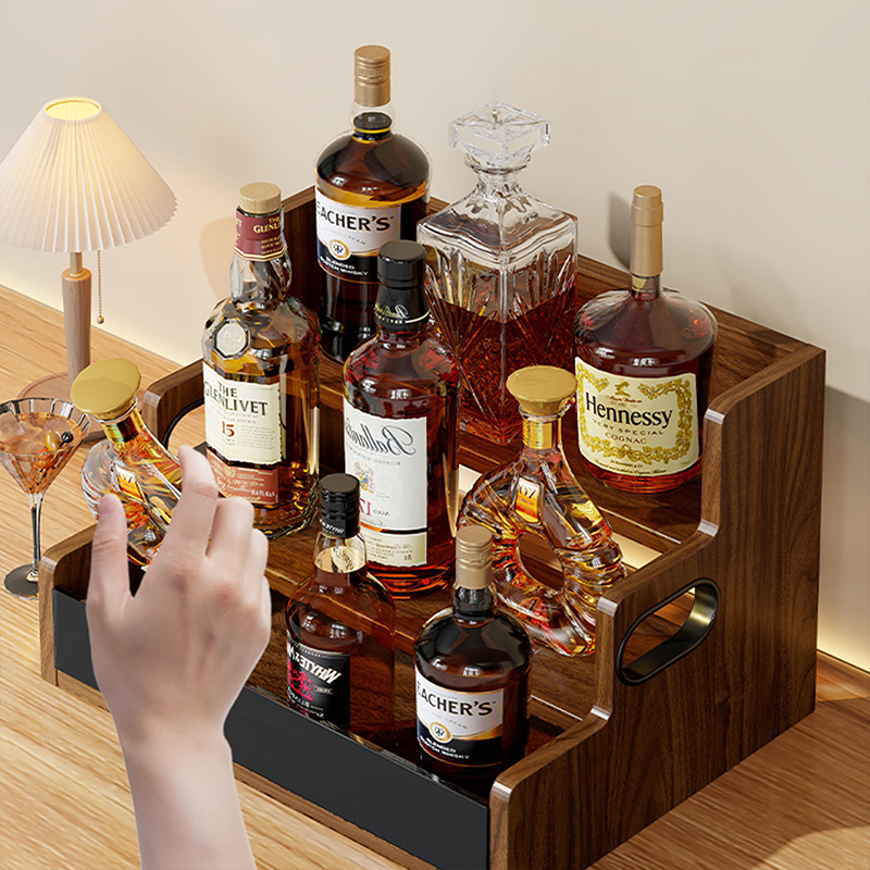 3단 병 진열대 커피 시럽 랙 3단 나무 카운터탑 주류 - Wine Beer Liquor 리뷰 및 가격